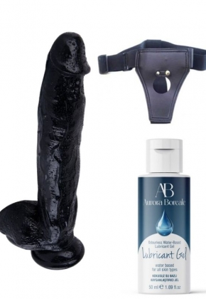 Belden Balamal Kayganlatrc Set Noctis 32cm Siyah Dildo No:23
